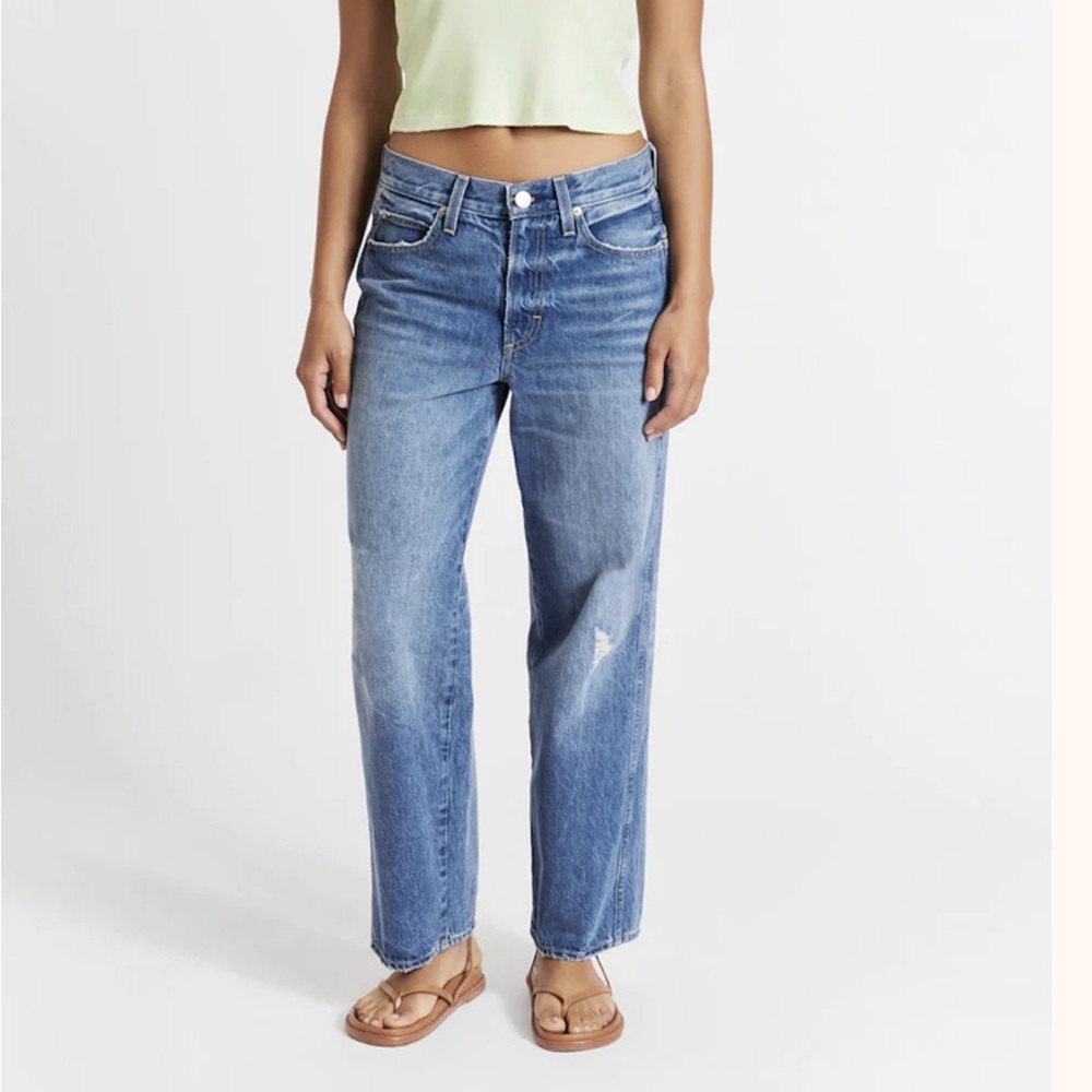 New AMO “Billie” Jeans Wide Straight Leg Cropped